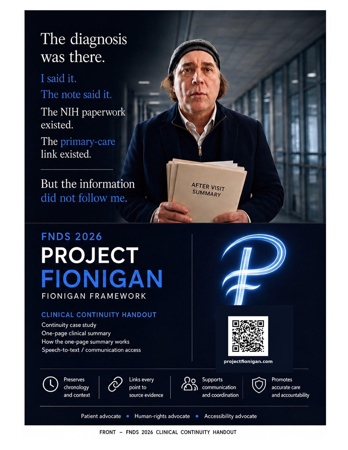 Project Fionigan FNDS 2026 handout front page